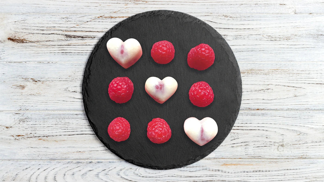 Eispralinen mit Himbeeren