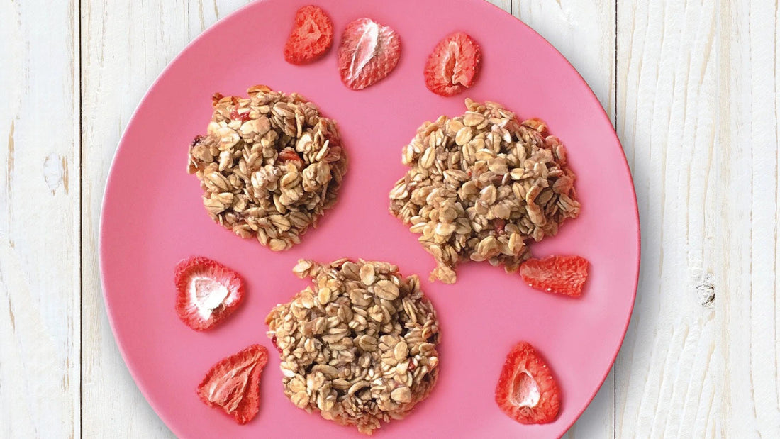 Müsli Kekse mit Erdbeere