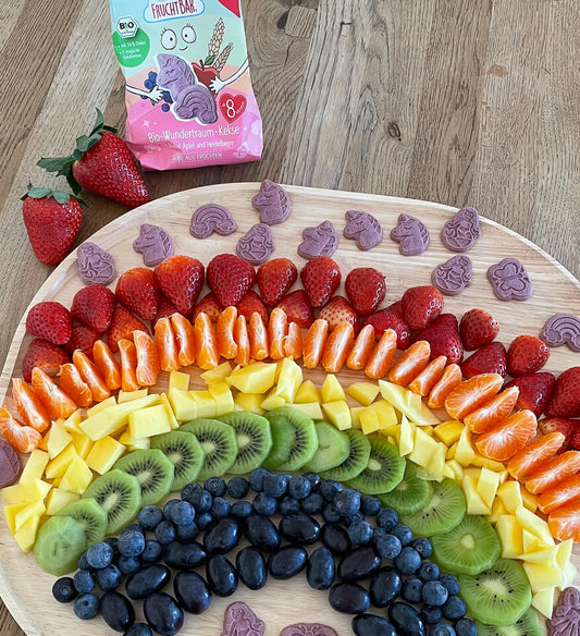 Obst Regenbogen für Kindergeburtstag