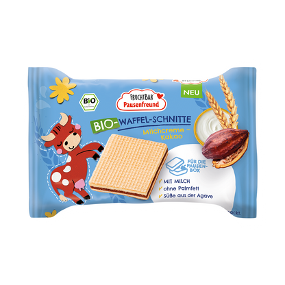 Bio Waffel Schnitte Milchcreme Kakao-Fruchtbar Pausenfreund-Einzelstück-Vorderseite