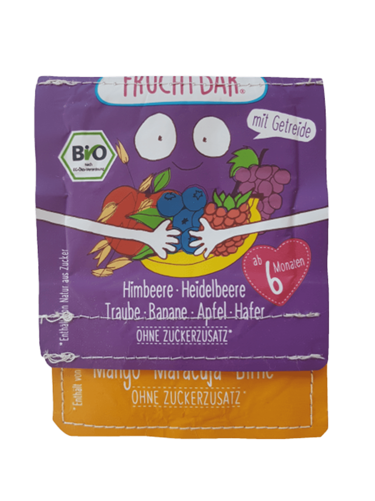 Upcycling Geldbörse - FruchtBar - Einzelstück - Vorderseite