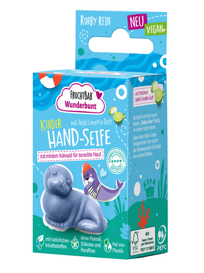 Feste Hand-Seife Robby Rein - FruchtBar Wunderbunt - Einzelstück - Vorderseite