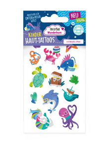 Kinder Haut-Tattoos - Abenteuerliche Unterwasserwelt - FruchtBar - Einzelstück - Vorderseite