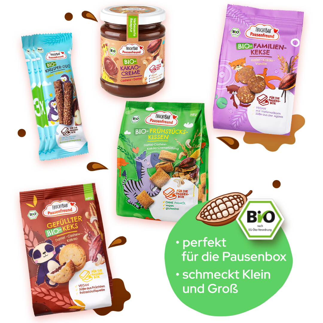 FruchtBar Kakao Paket - FruchtBar - 5er Vorratspack - Vorderseite