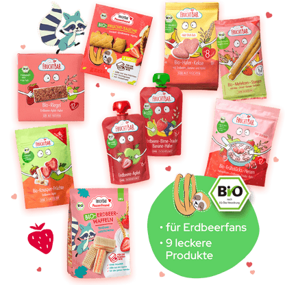 Erdbeer Paket- FruchtBar - 9er Vorratspack - Vorderseite
