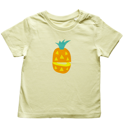 Gelbes T-Shirt Kinder - FruchtBar - Einzelstück - Vorderseite