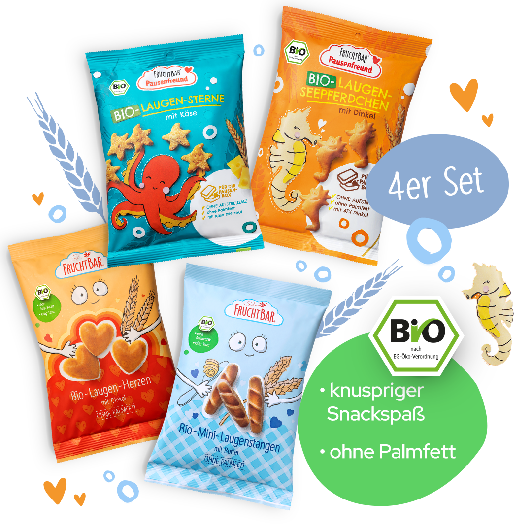 Laugen Set - FruchtBar - 4er Vorratspack - Vorderseite