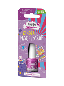 Kinder Nagelfarbe Lila Lustig mit Glitzer - FruchtBar Wunderbunt - Einzelstück - Vorderseite