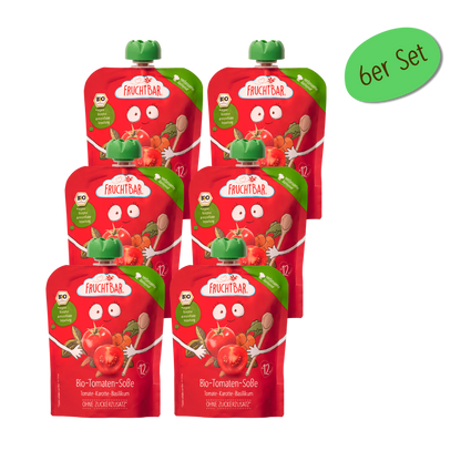 Bio Tomaten Soße - FruchtBar - 6er Vorratspack - Vorderseite