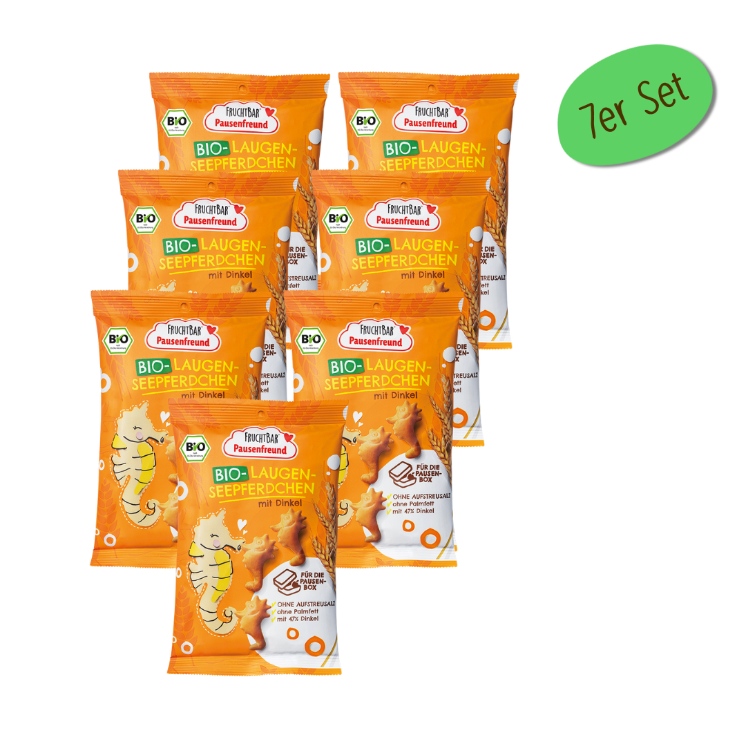 Bio Laugen Seepferdchen - FruchtBar - 7er Vorratspack - Vorderseite