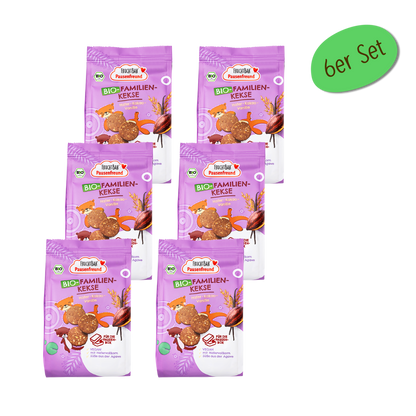 Bio Familien Kekse - FruchtBar Pausenfreund - 6er Vorratspack - Vorderseite