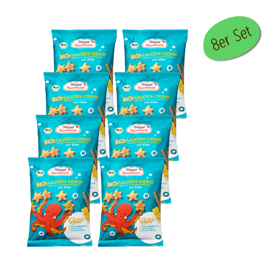 Bio Laugen Sterne - FruchtBar Pausenfreund - 8er Vorratspack - Vorderseite