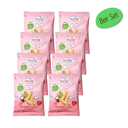 Bio Knusper Stangen - FruchtBar - 8er Vorratspack - Vorderseite