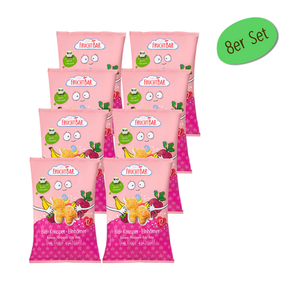 Bio Knusper Einhörner - FruchtBar - 8er Vorratspack - Vorderseite