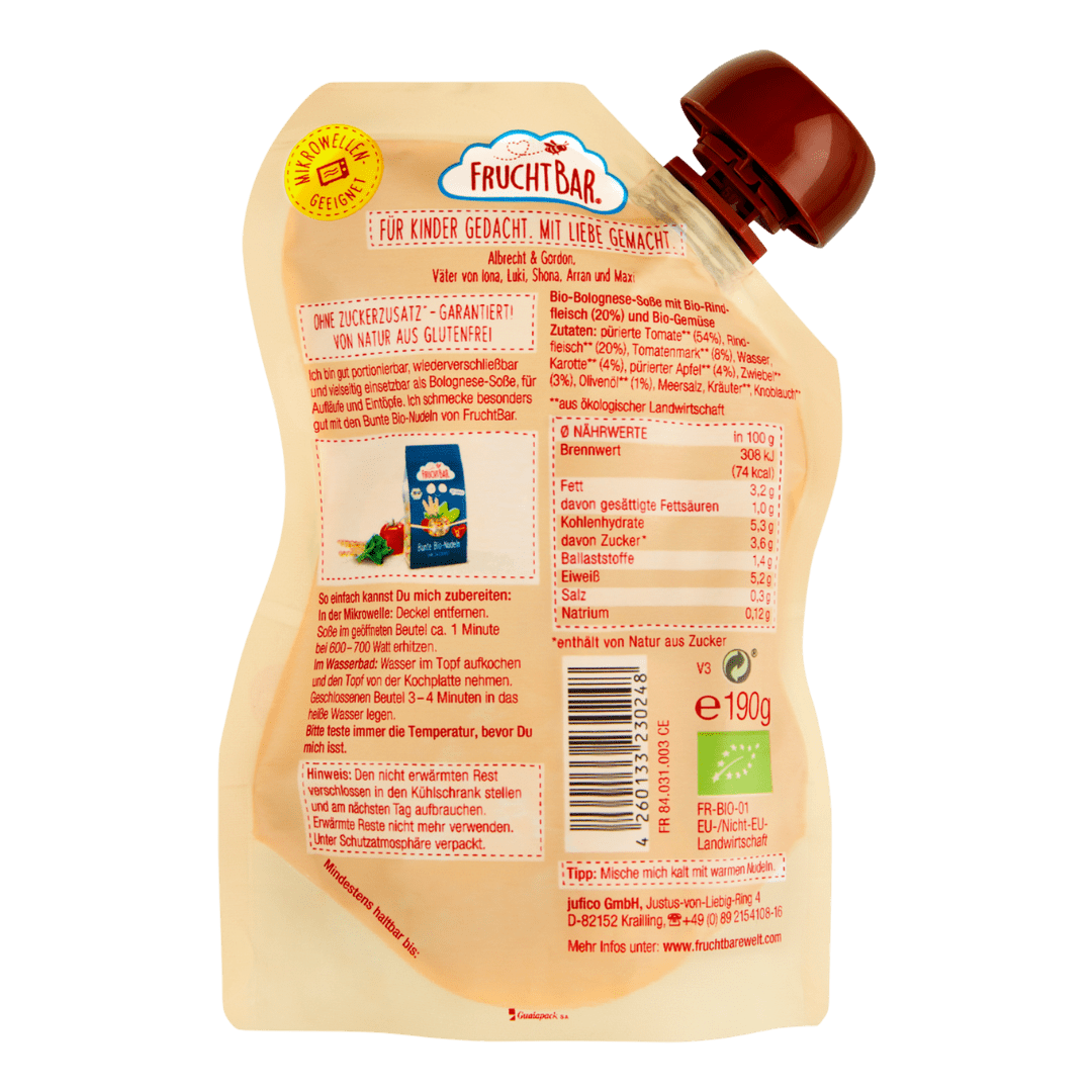 Bio Bolognese Soße Rückseite
