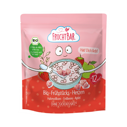 Bio Frühstücks Herzen \'Hab Dich lieb\' - FruchtBar - Einzelstück - Vorderseite