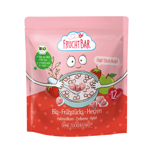 Bio Frühstücks Herzen \'Hab Dich lieb\' - FruchtBar - Einzelstück - Vorderseite