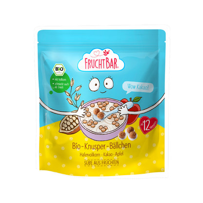 Bio Knusper Bällchen _Wow Kakao_  - FruchtBar - Einzelstück - Vorderseite