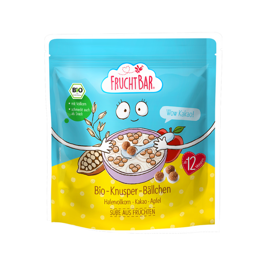 Bio Knusper Bällchen _Wow Kakao_  - FruchtBar - Einzelstück - Vorderseite