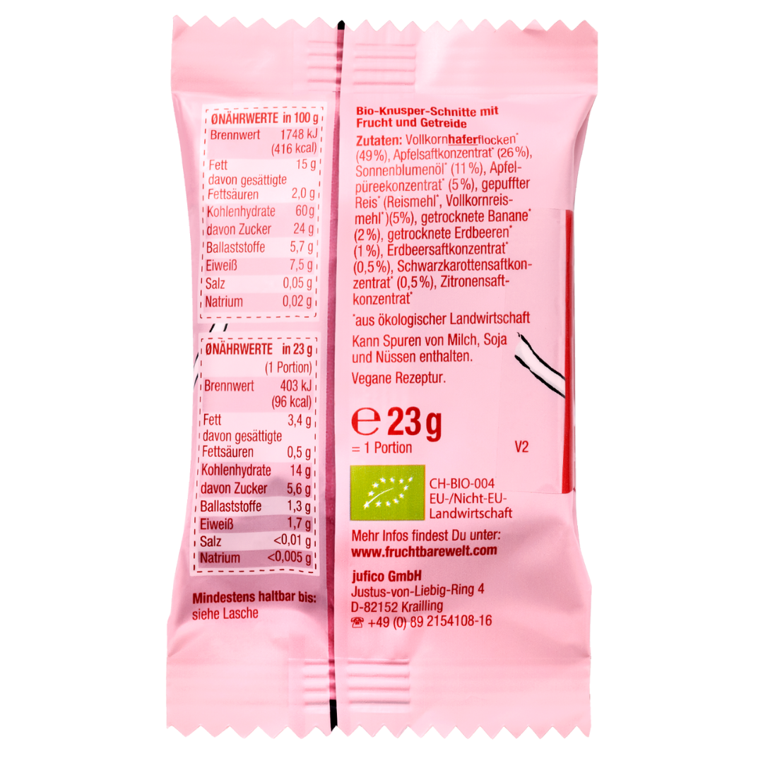 Bio Knusper Schnitte Rückseite