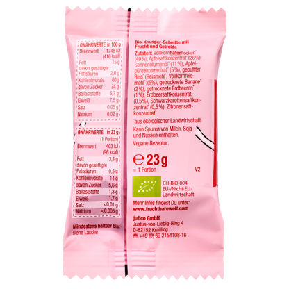 Bio Knusper Schnitte Rückseite