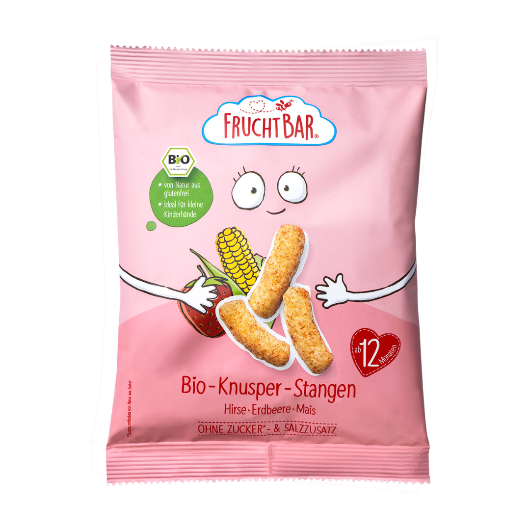 Bio Knusper Stangen - FruchtBar - Einzelstück - Vorderseite