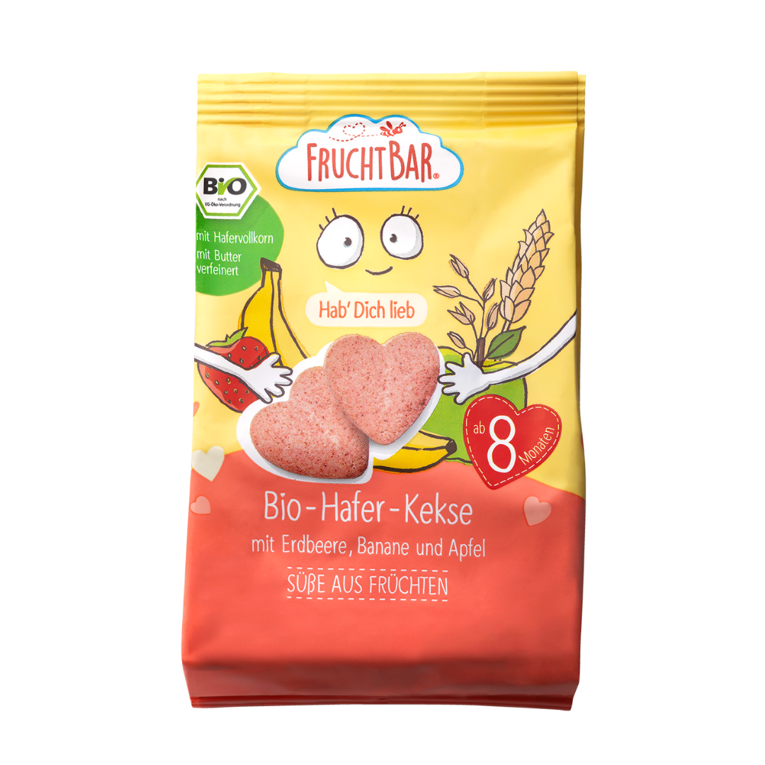 Bio Hafer Kekse - FruchtBar - Einzelstück - Vorderseite