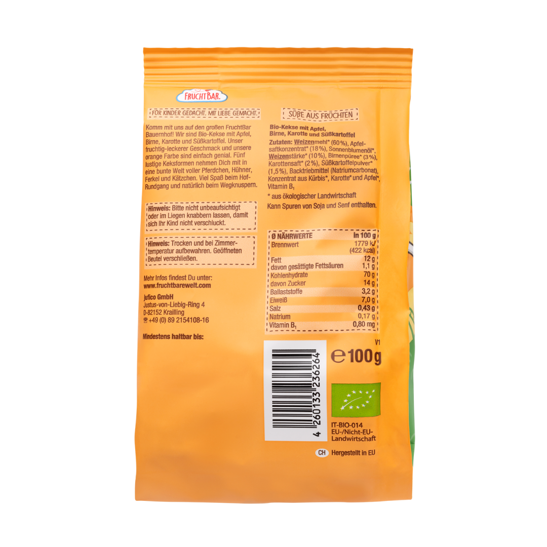 Bio Bauernhof Kekse Rückseite