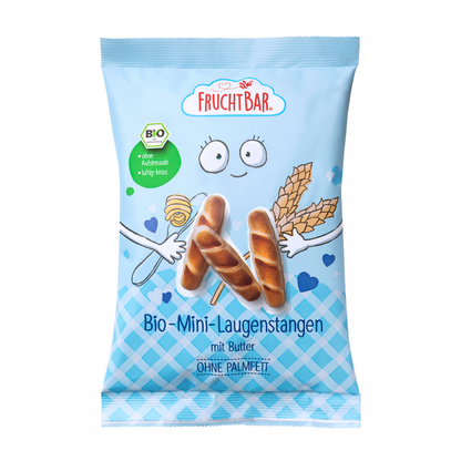 Bio Mini Laugenstangen mit Butter - FruchtBar - Einzelstück - Vorderseite