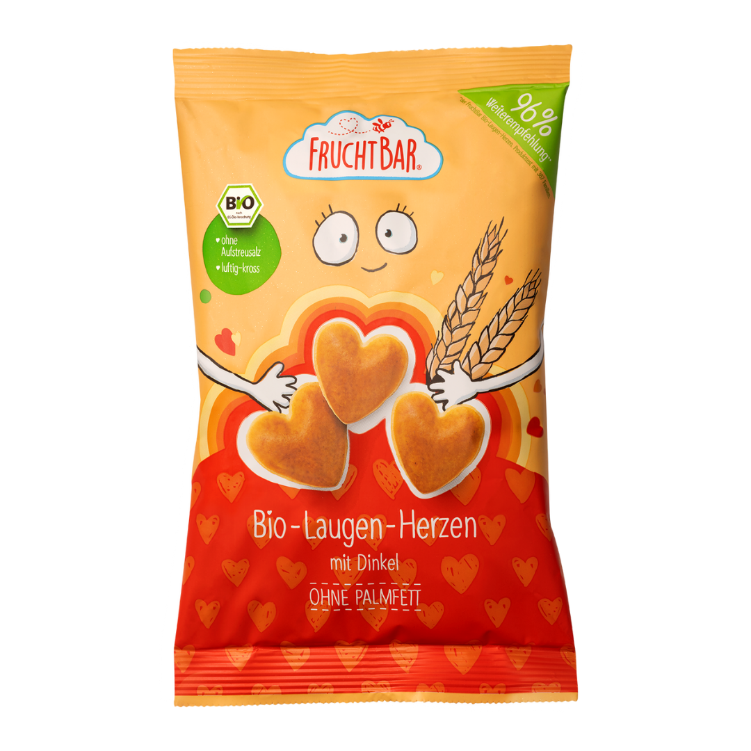  Bio Laugen Herzen mit Dinkel - FruchtBar - Einzelstück - Vorderseite