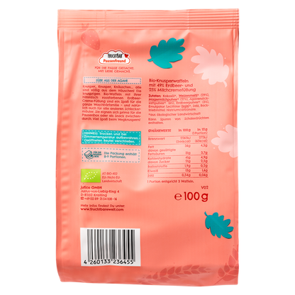 Bio Erdbeer Waffeln Rückseite