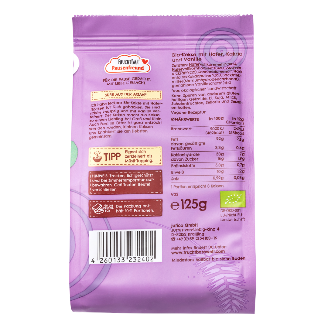 Bio Familien Kekse Rückseite