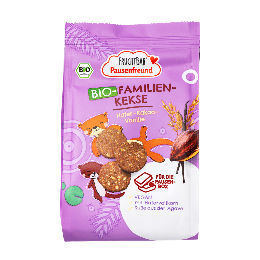 Bio Familien Kekse  - FruchtBar - Einzelstück - Vorderseite