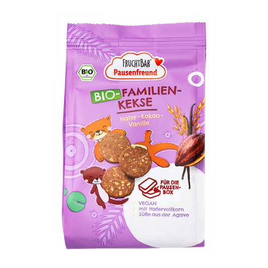 Bio Familien Kekse  - FruchtBar - Einzelstück - Vorderseite