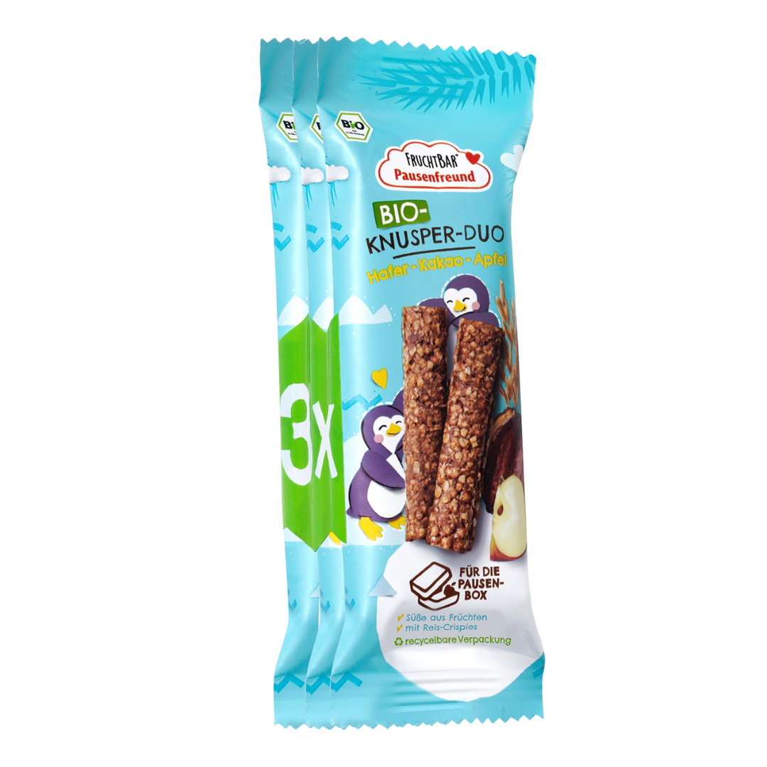 Bio Knusper Duo - FruchtBar Pausenfreund - Einzelstück - Vorderseite