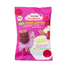 Bio Hafer Happen Himbeere, Apfel, Rote Bete - FruchtBar Pausenfreund - Einzelstück - Vorderseite