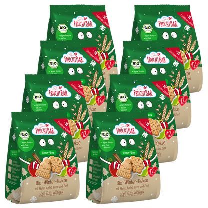 Bio Winter Kekse - FruchtBar - 8er Vorratspack - Vorderseite