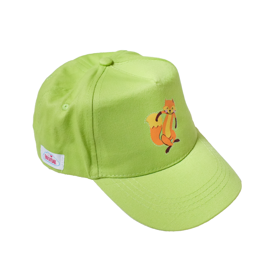 Kinder Cap mit Motiv Fuchs Apple Green - FruchtBar - Einzelstück - Vorderseite