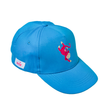 Blaue Kinder Cap mit Affe Aqua - FruchtBar - Einzelstück - Vorderseite