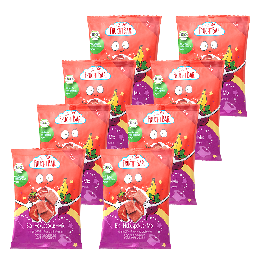 Bio Hokuspokus Mix - FruchtBar - 8er Vorratspack - Vorderseite