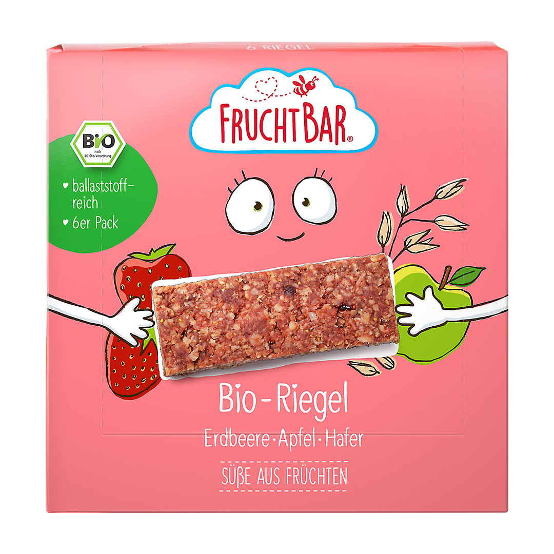 Bio Riegel Box - FruchtBar - Einzelstück - Vorderseite