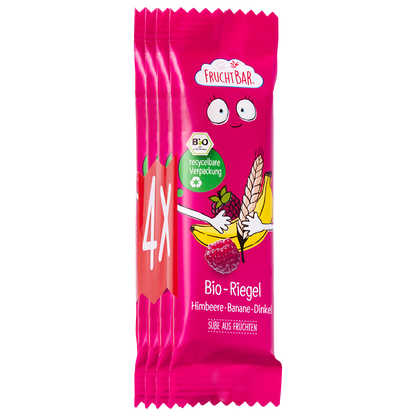 Bio Riegel Himbeere, Banane, Dinkel