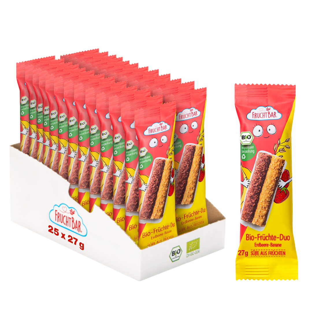 Bio Früchte Duo  - FruchtBar - 25er Vorratspack - Vorderseite