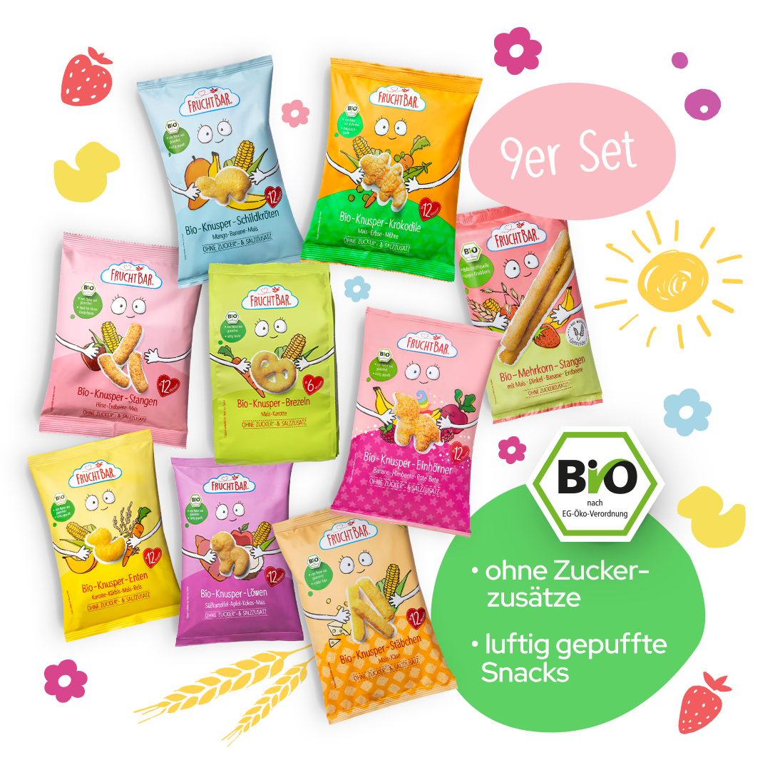 Baby Knusper Snack Set - FruchtBar - 9er Vorteilspack