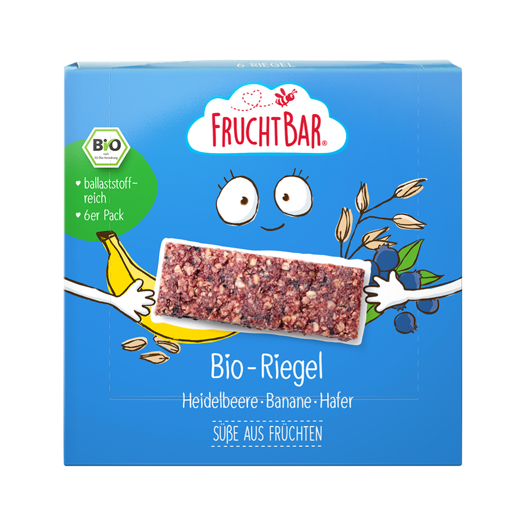 Bio Riegel Heidelbeere, Banane, Hafer