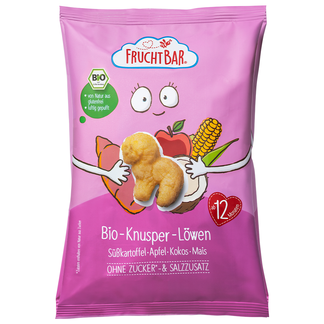 Bio Knusper Löwen - FruchtBar - Einzelstück - Vorderseite