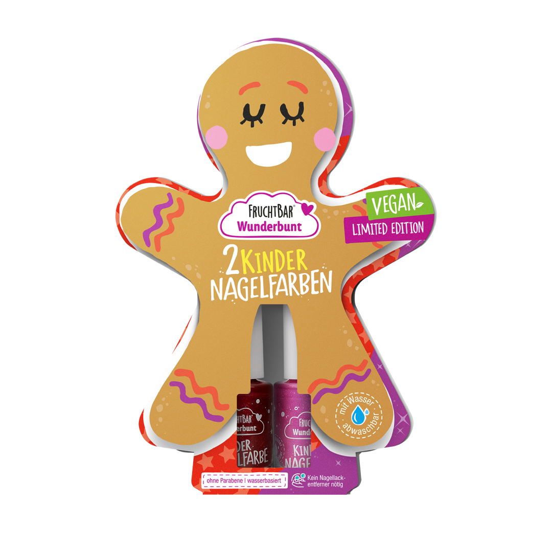 Kinder Nagelfarbe 2x5ml Set Lebkuchenfigur