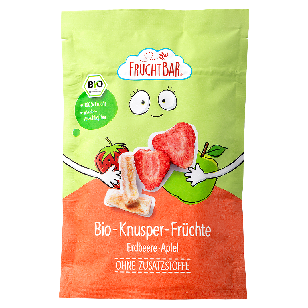 Bio Knusper Früchte Erdbeere, Apfel