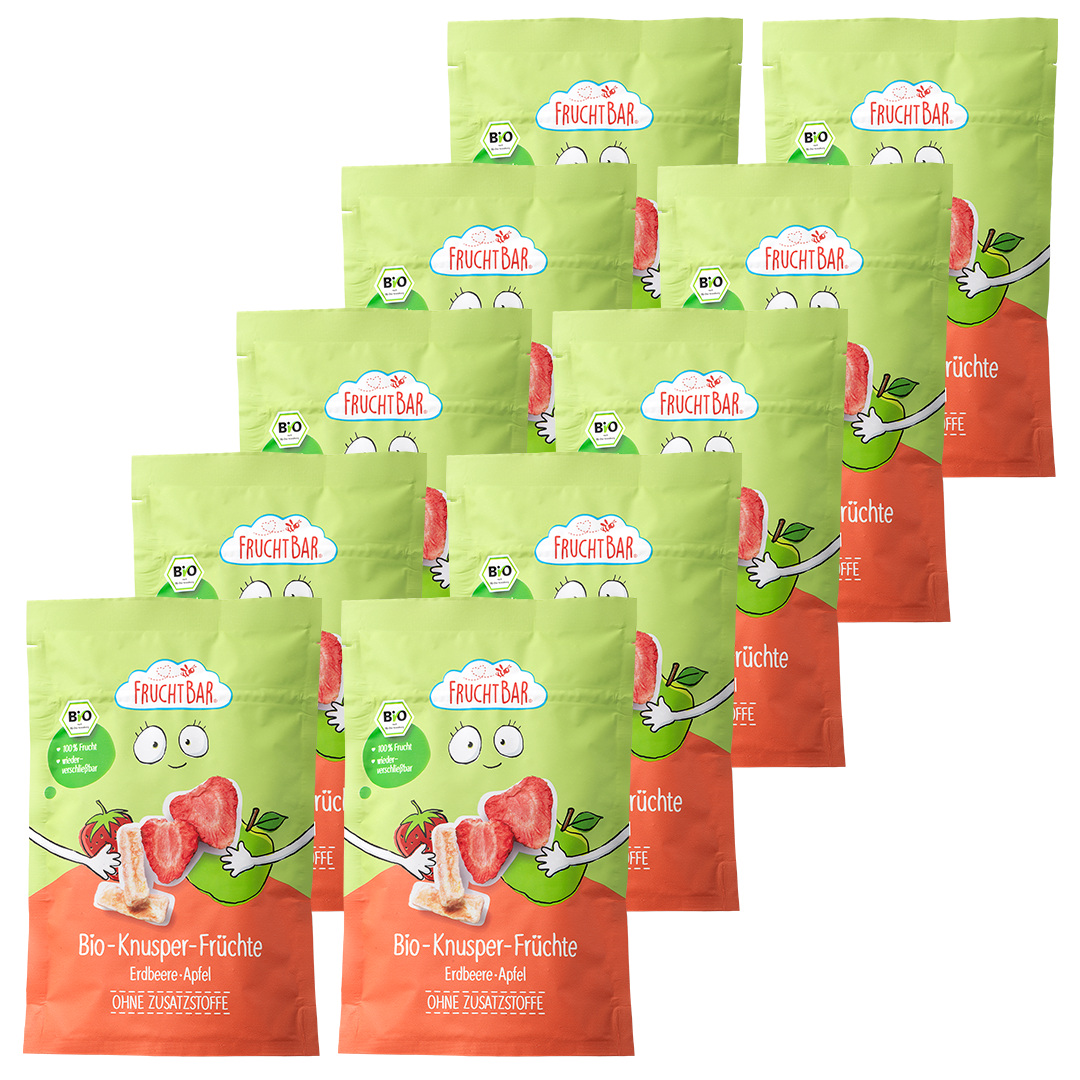 Bio Knusper Früchte Erdbeere, Apfel