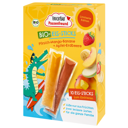 Bio Eis Sticks - Fruchtbar Pausenfreund - Einzelstück - Vorderseite 